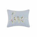 Puesta En Escena 14 x 20 in. Floral Love Cord Embroidered Polyester Filler Pillow PU3125064